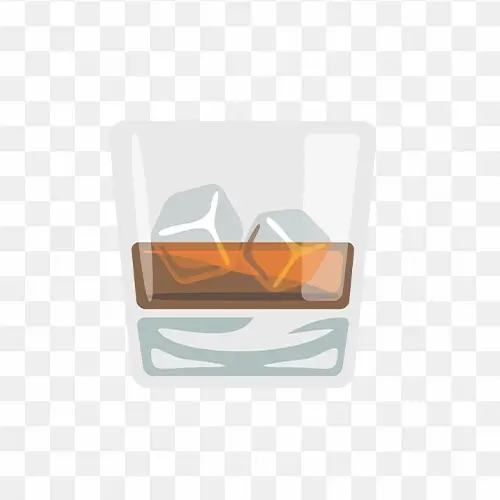 Whisky glass free vector png image